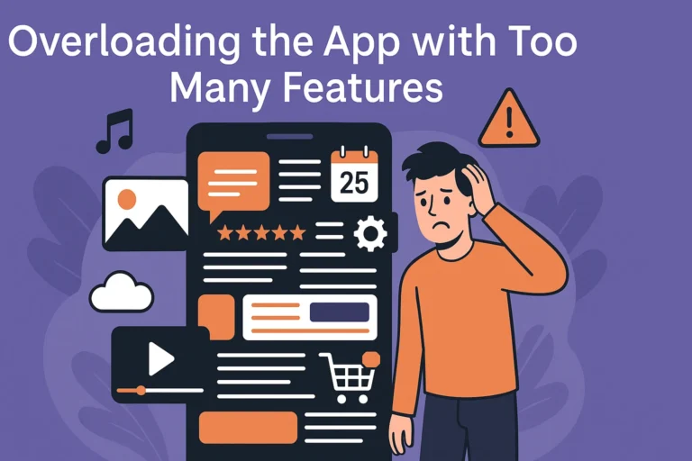 overloading app with too many features