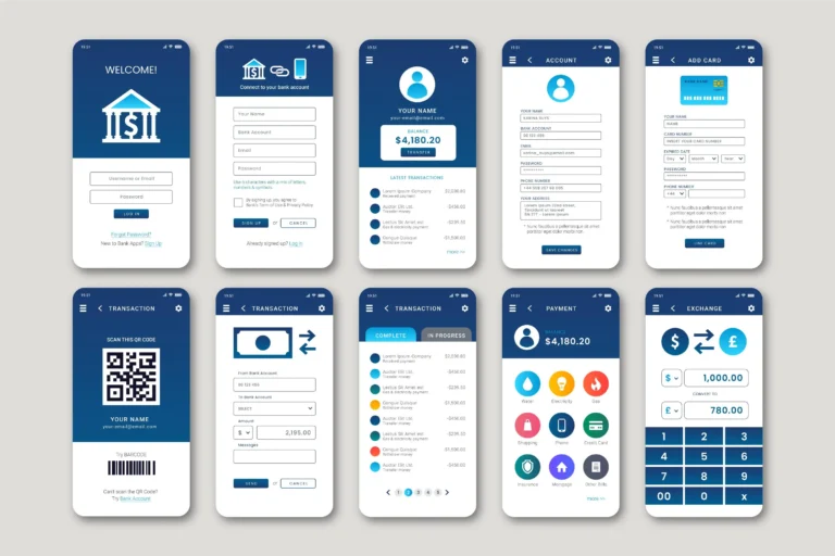 Modern Mobile Banking App Prototype UI Design