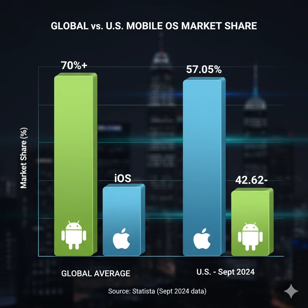 android app vs ios app data